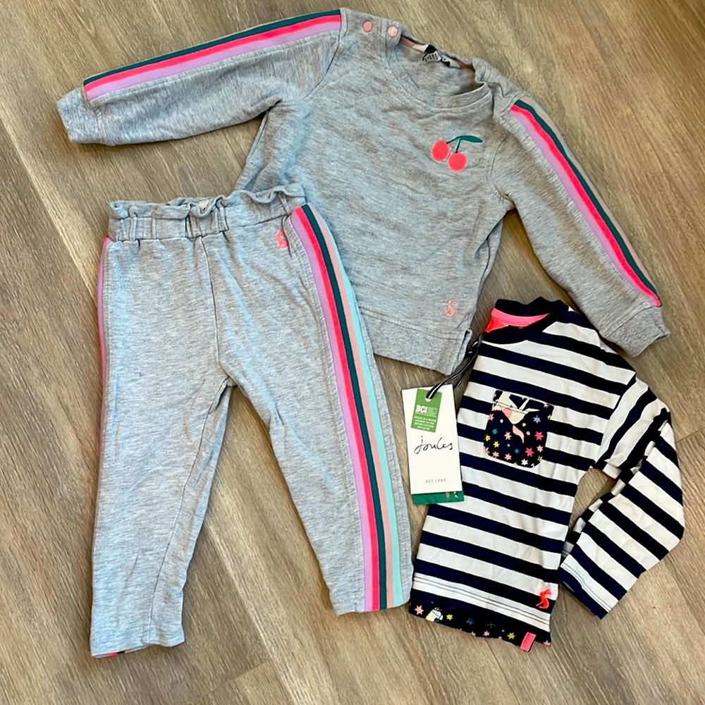 Joules bundle sweatshirt, sweatpants, and long sleeve (NWT)
